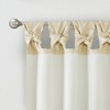 Faux Silk Bead Trim Luxurious Window Valance, DIY Twist Tab Top with Extra Lining Multi-Color Valance for All Decor Styles - 4 of 4