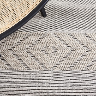 Ivory and Beige Handwoven Wool Cotton 3' x 5' Area Rug
