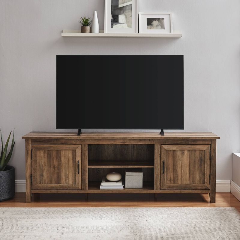Modern Transitional Wood TV Stand for TVs up to 80" - Saracina Home, 5 of 13