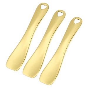 Unique Bargains Makeup Spatula Mini Spoon Eye Cream Massage Sticks Beauty Scoop Heart Shaped 2.36"x0.49" 3 Pcs - 1 of 4