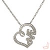 Silver Titanium Steel Heart & "LOVE" Modern Women's Necklace - 3 of 4