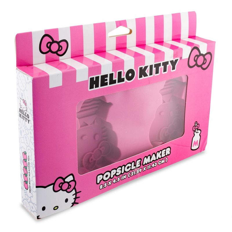 Silver Buffalo Sanrio Hello Kitty Silicone Popsicle Mold Shapes With Plastic Sticks, 2 of 10