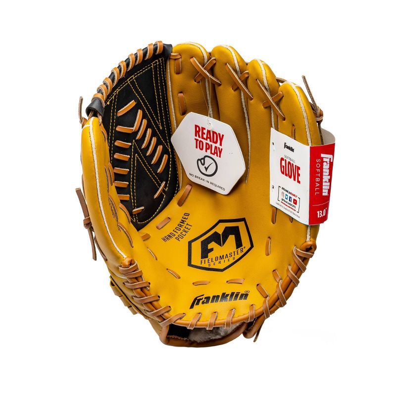 Franklin Sports Softball Slowpitch 13&#34; Glove Fieldmaster - Yellow, 3 of 4