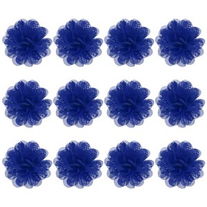 Unique Bargains Mesh Fabric Full Chiffon Flowers for DIY 12 Pcs - 1 of 4