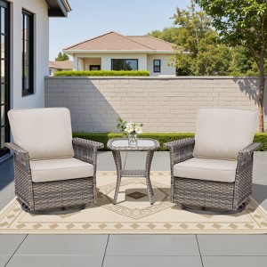 Buenhomino Outdoor Patio All-Weather Wicker Furniture Set - 1 of 4