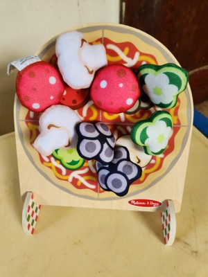 Melissa & Doug Wooden Double-sided Pizza Topping Toss Games Bean