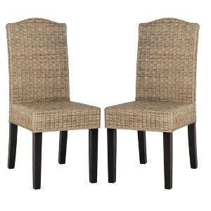 Odette Wicker Dining Chair - Natural (Set of 2) - Safavieh