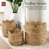 Best Choice Products Scalloped 3PC Water Hyacinth Nesting Baskets - 3 of 4
