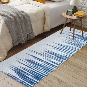 Nasitip Washable Area Rugs, Home Decor Carpet, Non Slip Striped Entryway Rug, Stain Resistant Soft Kitchen Rug - 1 of 4