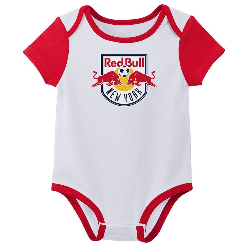 MLS New York Red Bulls Infant Girls&#39; 3pk Bodysuit, 2 of 5