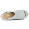 Allegra K Women's Espadrille Platform Heeled Wedges Sandals - 4 of 4