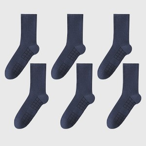 Anna-Kaci 6pk Men's Crew Socks with Non - Slip Sole - 1 of 4