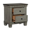Vynxaria Transitional-Rustic 2-Drawer Nightstand - Dovetail Drawers, Ball Bearing Glides, Flat Knobs, Bedroom Furniture - 2 of 4