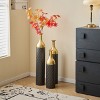 Dexmalle Black and Gold Metal Vase Set of 3 - 4 of 4