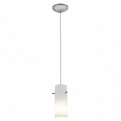 Access Lighting Cylinder 1 - Light Pendant in  Brushed Steel