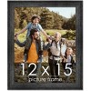 PosterPalooza | 12x15 Wide Barnwood Picture Frame, UV Acrylic, 6 Finishes - Grey, Brown, White, and Black - 2 of 4