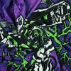 Beetlejuice Blanket Sandworm's Spider's Skull's Bat's Throw 45"X60" Purple - 3 of 4