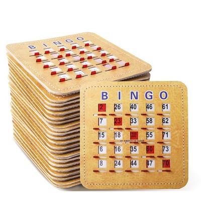 GSE Shutter Bingo Cards, Easy-Read Large Print Bingo Cardboard with Sliding Windows (10/25/50/100/200 Packs）