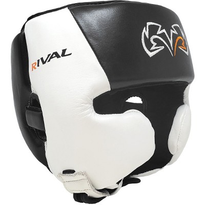 RIval Boxe RHG20 Pro Allenamento Pelle Copricapo Blu Protezione Testa