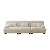 Modern Sectional Sofa, 3-Seater Sofa Modular Deep Seat Sofa Couch, Cloud Sofa with Cushions and Pillows, Sofa for Living Room-Cuddlewood - 4 of 4