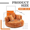 MOONMISS Chenille High-Density Foam Soft Bean bag Chair with 3 Pillows and Wide Backrest - 3 of 4