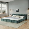 GDFStudio Olivia Chenille Upholstered Tufted Bed with Headboard - 2 of 4