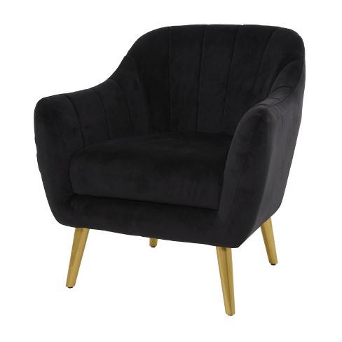 Black velvet 2025 shell chair