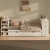 Twin Size Daybed with Drawers, Trundle and Side Shelves - 3 of 4