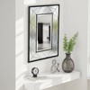 Wooakway 36" x 24" Black Rectangle Wall Mirror with Vintage Finish - 2 of 4