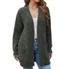 Snuggle Sac Women’s Open Front Cardigan with Pockets Soft Long Sleeve Knit Sweater for All Seasons - 2 of 4