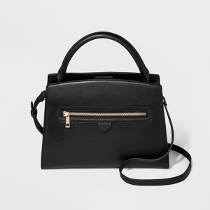 Zipper Satchel Handbag - A New Day Black, Women
