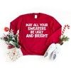 Simply Sage Market Women's Graphic Sweatshirt Sweaters Be Ugly And Bright - 2 of 2