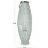 Essential Decor & Beyond 37.4" Tropical Bamboo Floor Lantern With Glass Candle Holder and Rope Handle Decorative Accent - 2 of 2