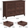 6 Dresser for Bedroom, 47 in Wide Drawer Dresser with Storage Freestanding, Wooden Closet Dresser Storage Chest for Bedroom, Brown - 3 of 4