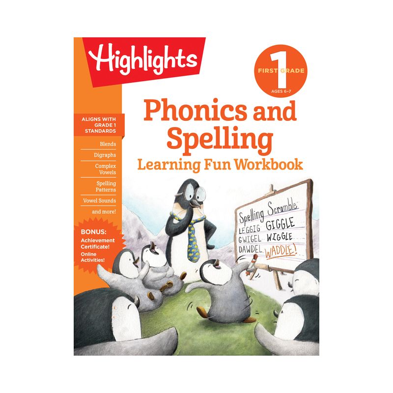 First Grade Phonics and Spelling - (Highlights Learning Fun Workbooks) (Paperback), 1 of 2