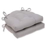 Gray Oxford Reversible Chair Pad (Set Of 2) (16.5"X15.5") - Pillow Perfect
