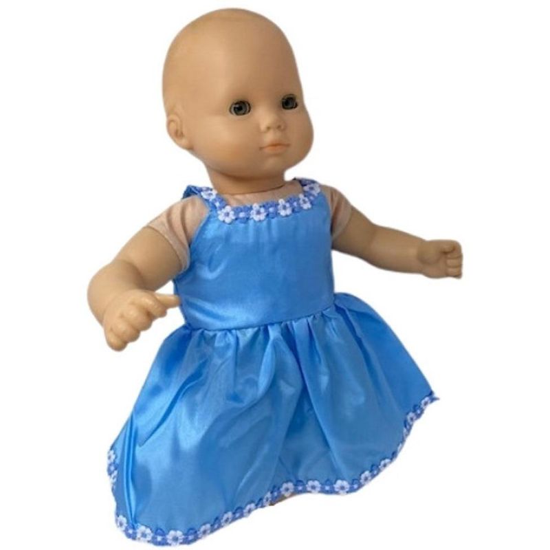 Doll Clothes Superstore Blue Sundress Fits 15-16 Inch Baby Dolls, 3 of 5