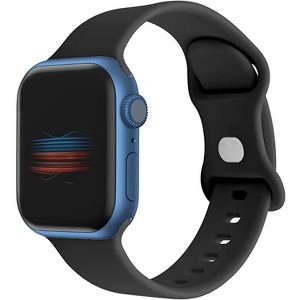 Worryfree Gadgets Silicone Sports Band for Apple Watch 42/44/45mm iWatch Band Series 8 7 6 5 4 3 2 1 & SE - 1 of 4