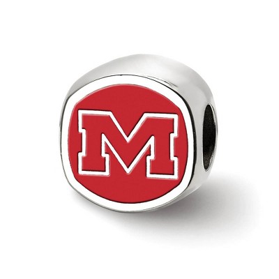 Black Bow Jewelry Sterling Silver Mississippi Rebels NCAA Bead Charm