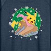 Women's - Pokémon - Pikachu Sled Lightweight French Terry Wide Neck Long Sleeve Shirt - 2 of 4