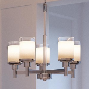 Urban Ambiance Luxury Contemporary Chandelier,  19.75"H x 20"W,  Brushed Nickel Finish, UHP2017 - 1 of 4