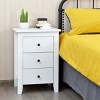 Tangkula End Table Nightstand living Room Furniture W/ 3 Drawers White - image 2 of 4