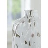 Signature Design by Ashley Keelton 10" Glass Vase, White, Taupe & Pink Finish - 3 of 4