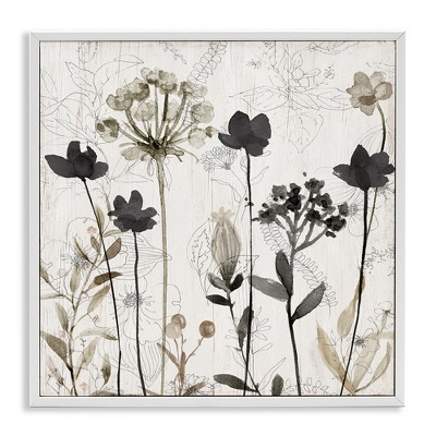 Stupell Industries Abstract Overlapping Flower Sprigs, 17" x 17"
