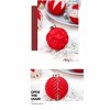 12PCS Multiple Colors Flocked Christmas Ornaments Set, 3.15 in Velvet Christmas Decorations Painted Shatterproof Plastic Balls - 4 of 4