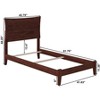 AFI Furnishings Metro Twin Extra Long Traditional Bed with Open Footboard and Turbo Charger in Walnut - 3 of 4