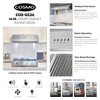 Cosmo COS-UC36 36 in. Haven Collection 380 CFM Ducted Under Cabinet Range Hood, LED Lights, Button Controls, Stainless Steel - 3 of 4