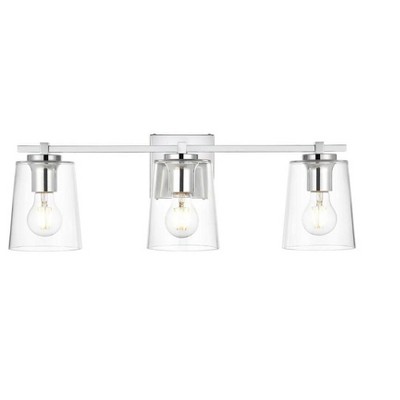 Elegant Lighting Kacey 3 light Chrome and Clear Bath Sconce