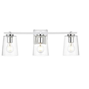 Elegant Lighting Kacey 3 light Chrome and Clear Bath Sconce - 1 of 4