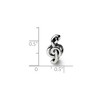 Black Bow Jewelry Sterling Silver Treble Clef Bead Charm - 2 of 3
